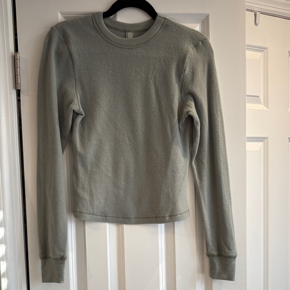 Skims Women's Mineral Green Long Sleeve Top